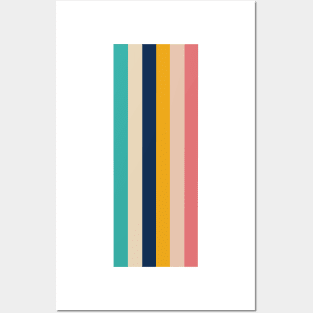 70s style stripes Posters and Art